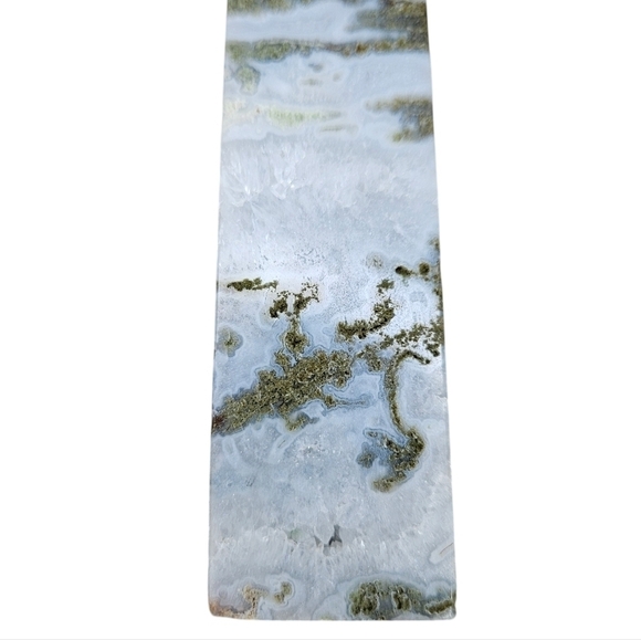 Large Moss Agate Tower with Druzy Inclusions 6" NWT - Picture 6 of 8